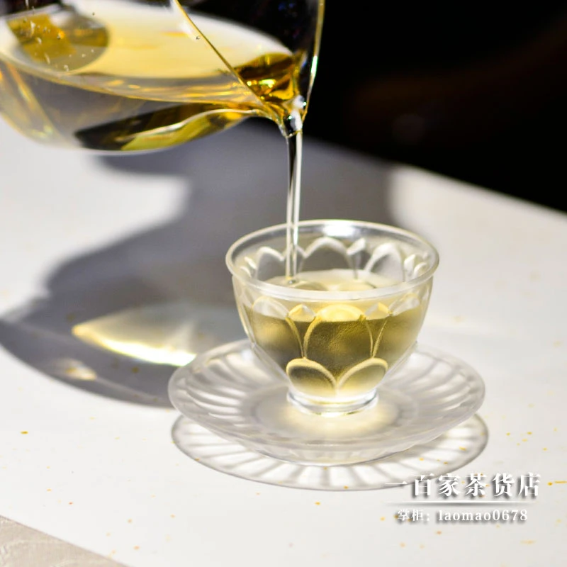 梁明毓古法琉璃 小莲花杯 禅意精美创意品茗杯精致茶杯水杯酒杯