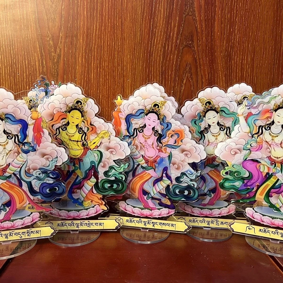 亚克力彩印八仙新款摆件彩绘一套8个高度13厘米