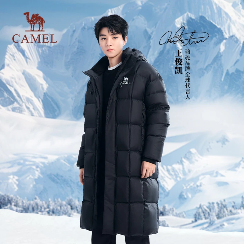 【王者凯甲系列】北影骆驼户外2024年冬季新款情侣保暖中长款羽绒服