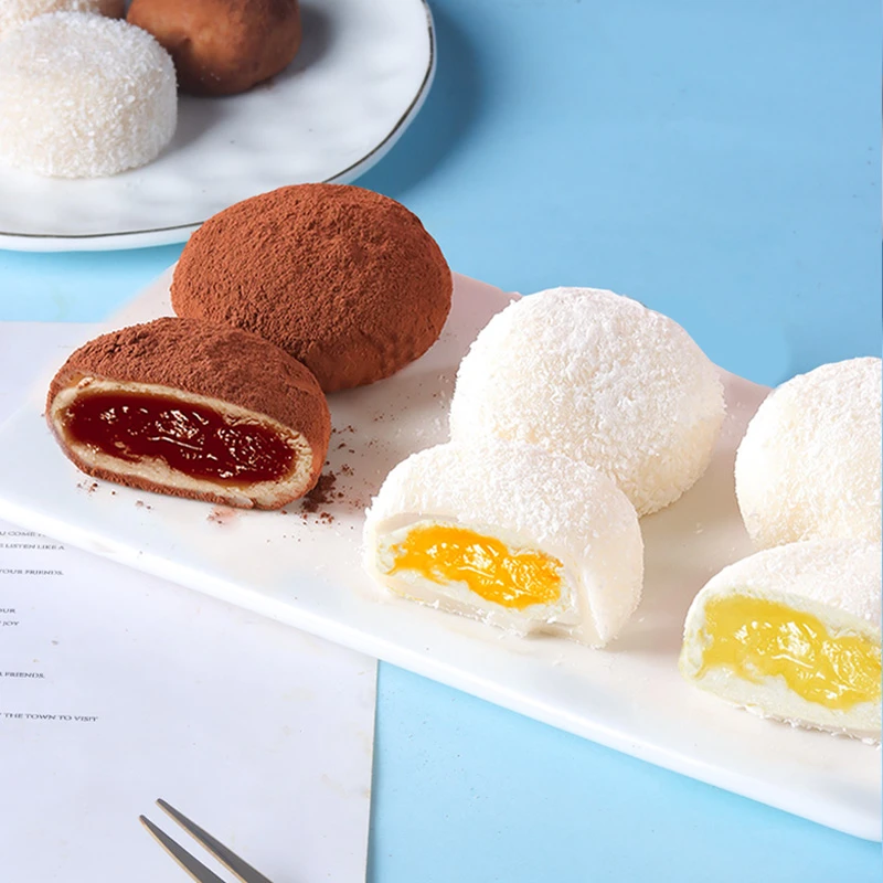 【8包一箱】雪媚娘泡芙爆浆绵密奶油巧克力榴莲休闲网红食品小吃