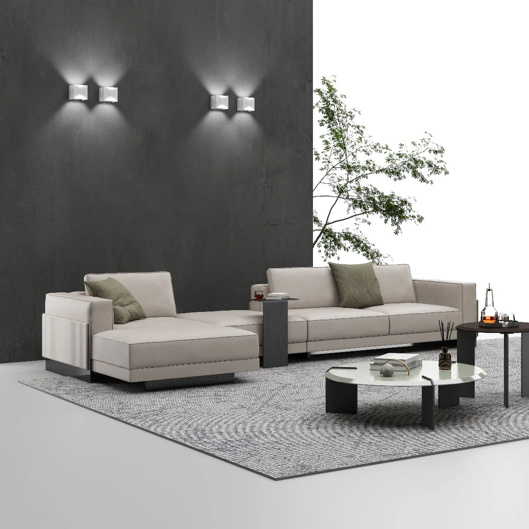 【观觅】原创专利款—意式极简真皮沙发大小户型别墅豪宅横厅首选