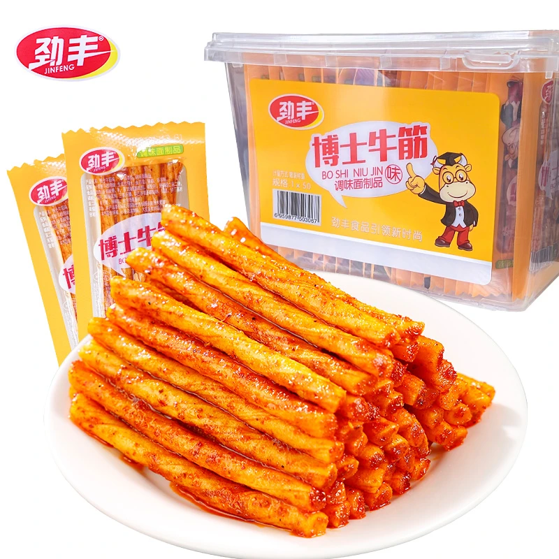 劲丰博士牛筋辣条儿时怀旧辣片棒面筋麻辣豆筋素牛筋童年零食小吃