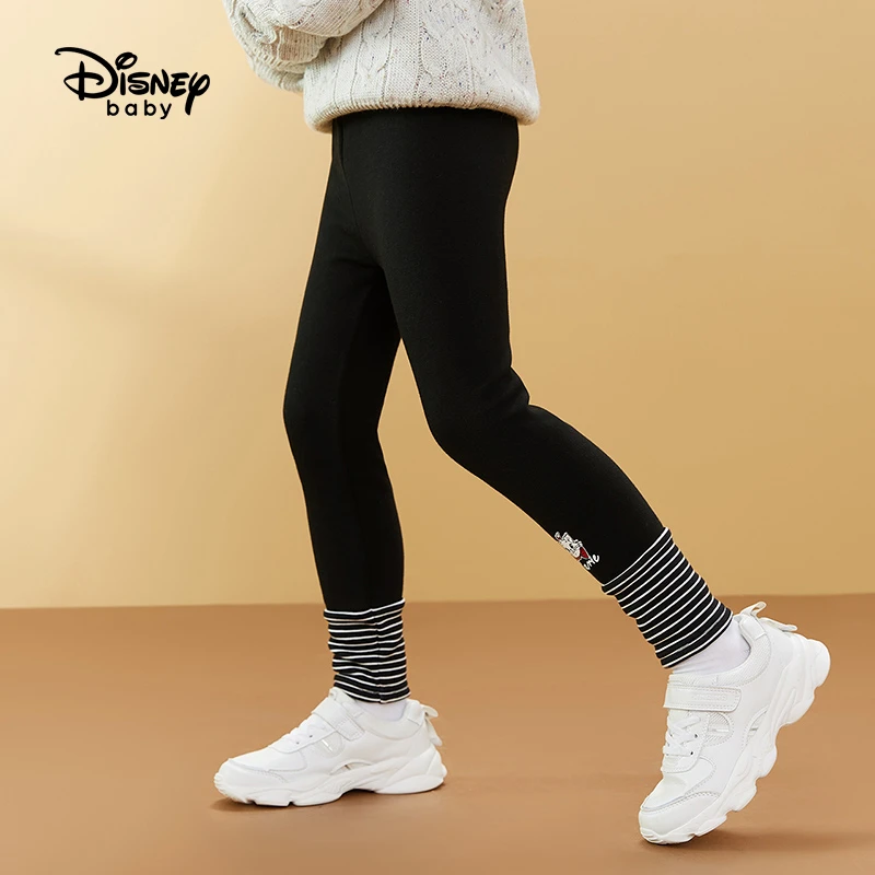 【迪士尼童装】女童加绒打底裤儿童秋冬保暖长裤中大童DB241ZE07