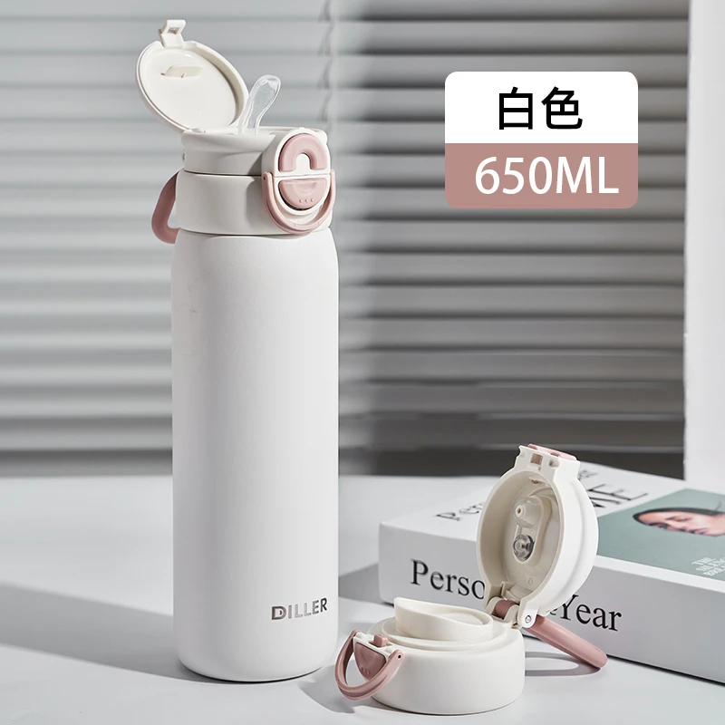 cica官方正品 316吸管保温杯孕妇产妇躺着喝水杯成人女生双饮杯子