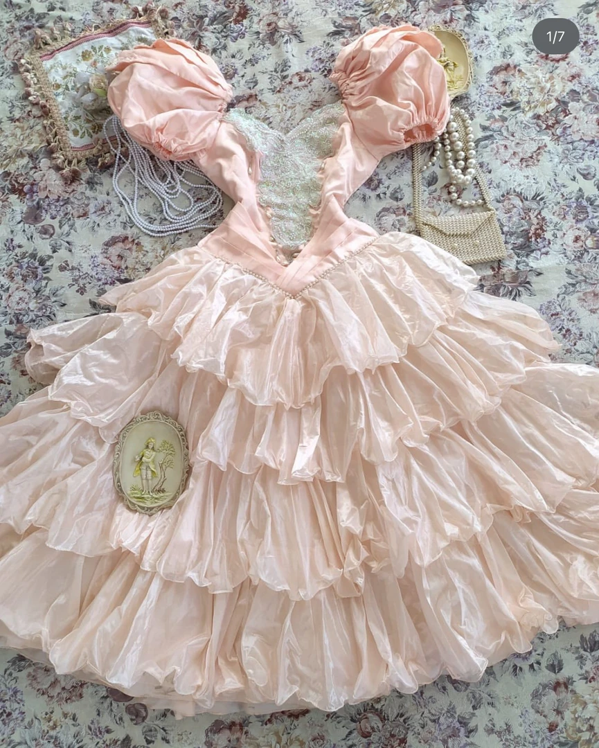 vintage复古孤品小碎花连衣裙半身裙抠号抢号拍（直播链接）