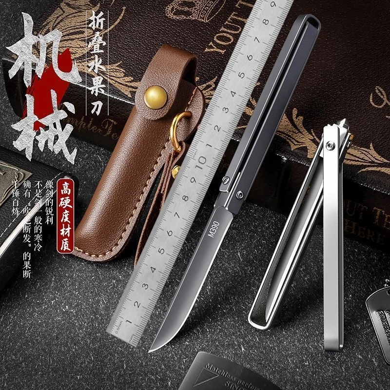 爆款高颜值俄罗斯旋转折叠刀高硬度破窗尾锥户外露营牛排小刀