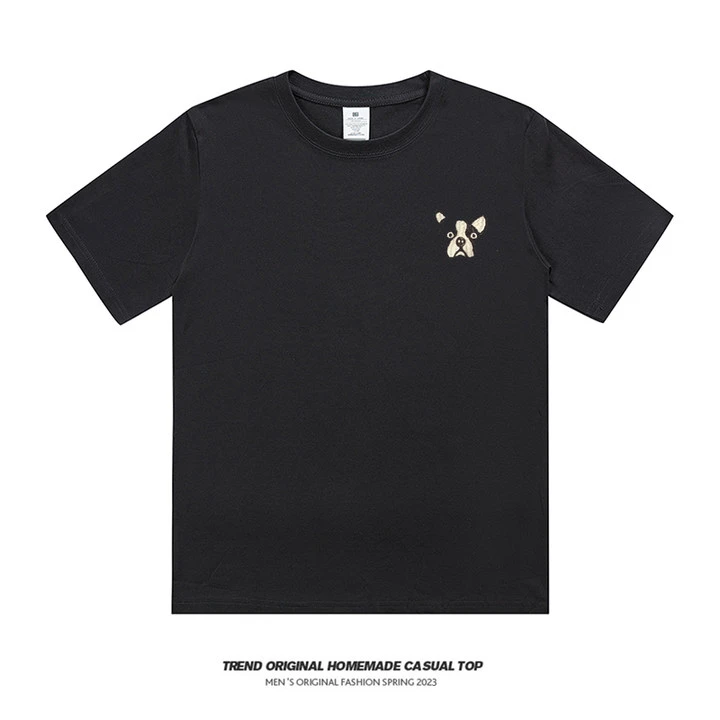 【T恤系列】小黑狗 230g精梳棉男女同款短袖