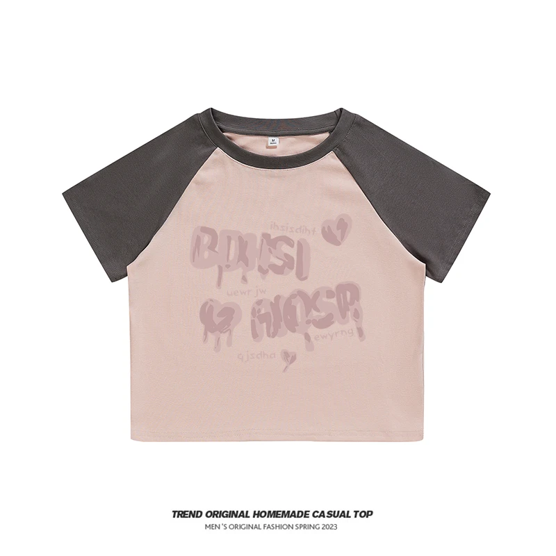 T恤系列脏脏涂鸦 短款插肩袖