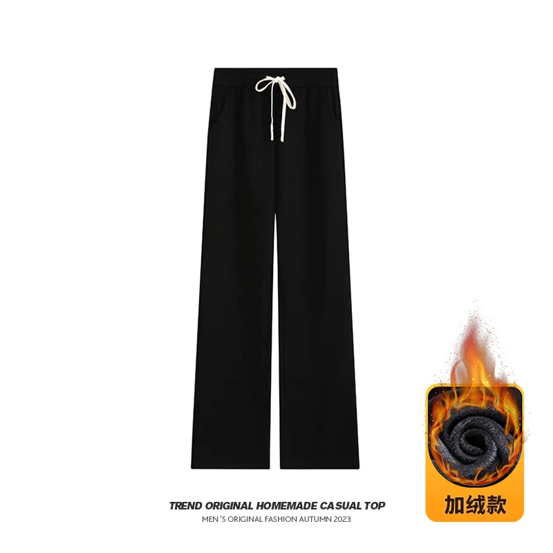 【长裤系列】显腿长 加绒超细条两片裤 秋冬保暖