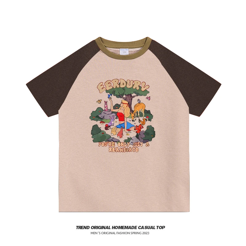 【裙装系列】森.林.公.主 230g复古潮流 男女同款插肩短袖