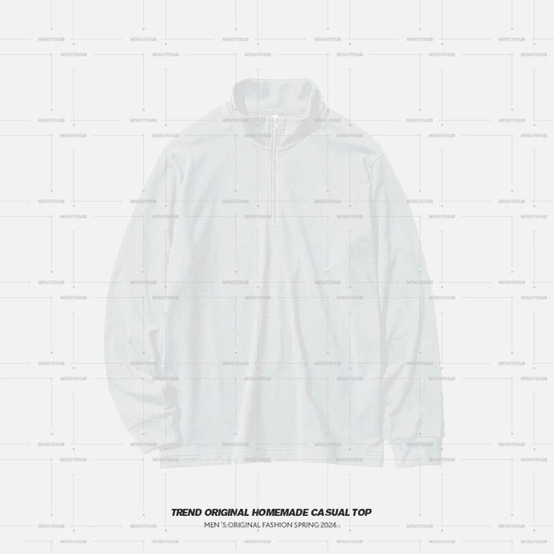 【卫衣系列】白色 新面料火炉卫衣热皮拉链设计感男女同款保暖打底