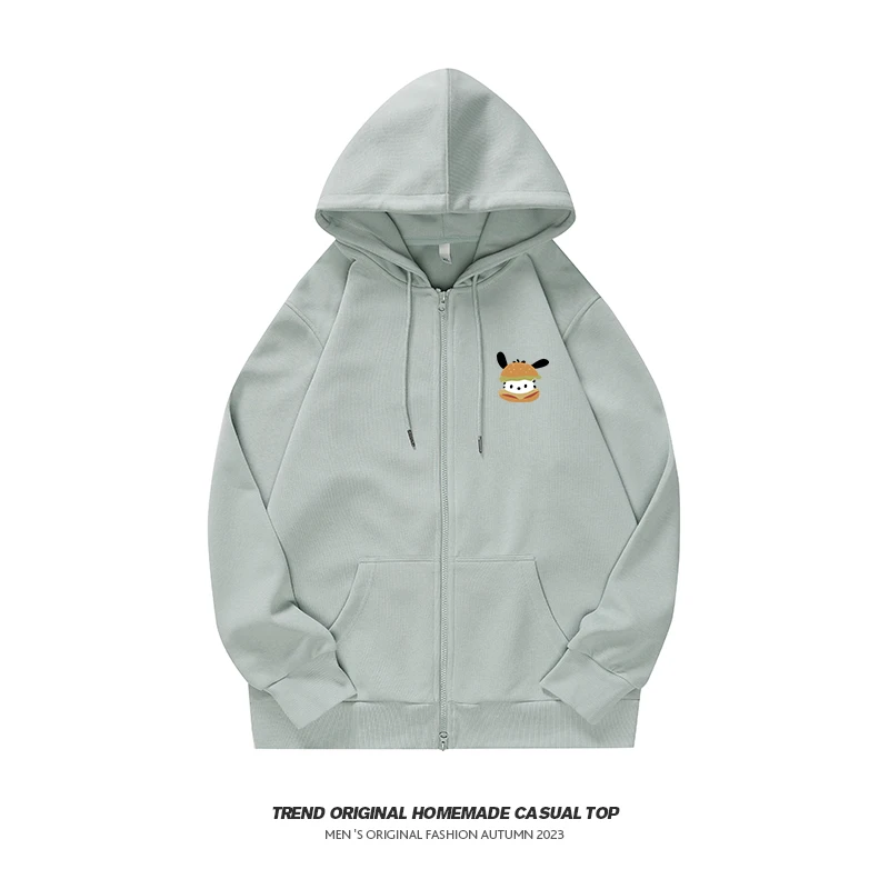 【外套系列】小汉堡  拉链开衫帽衣宽松挺阔男女可穿无性别穿搭sp