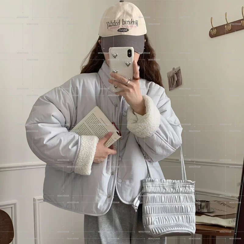 【棉衣系列】mini绒绒 双面穿棉服 奶fufu 柔蓝色 超好看~保暖棉服