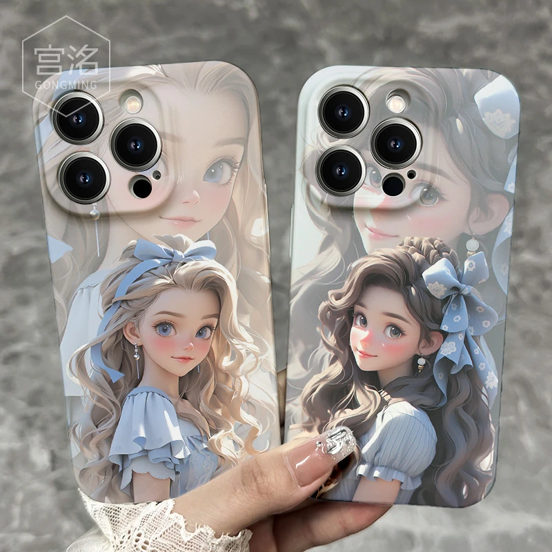 蓝头巾金发女iPhone苹果14/13promax手机壳菲林华为oppo小米vivo