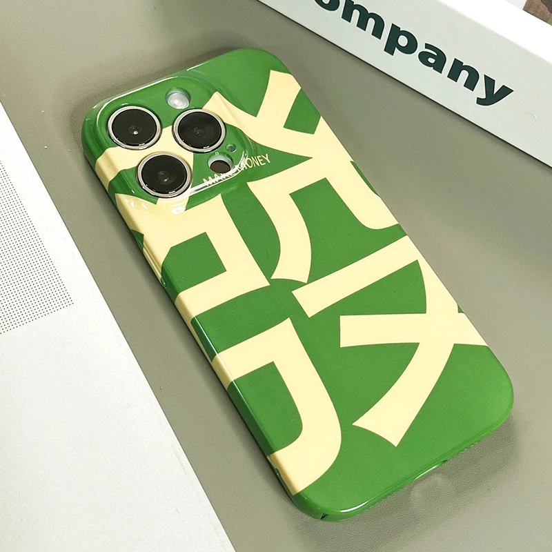 苹果14iPhone13华为OPPO小米VIVO绿色大发情侣菲林手机壳卡通个性