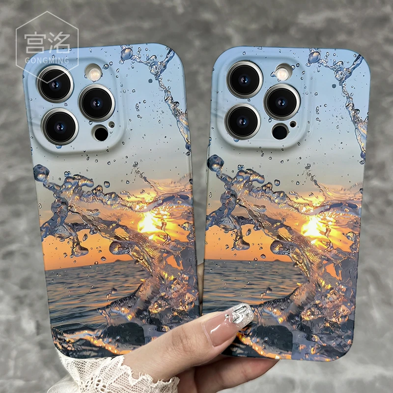 水后落日iPhone14promax苹果13华为12菲林手机壳oppo小米vivo