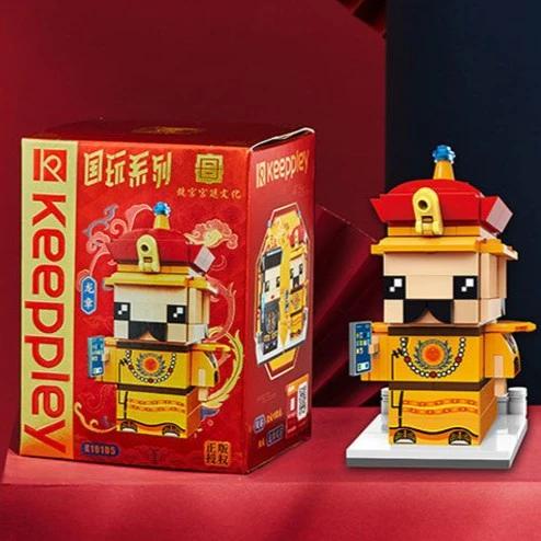 汕头玩具龙章方头仔故宫宫廷人物益智拼组装小颗粒儿童积木10105