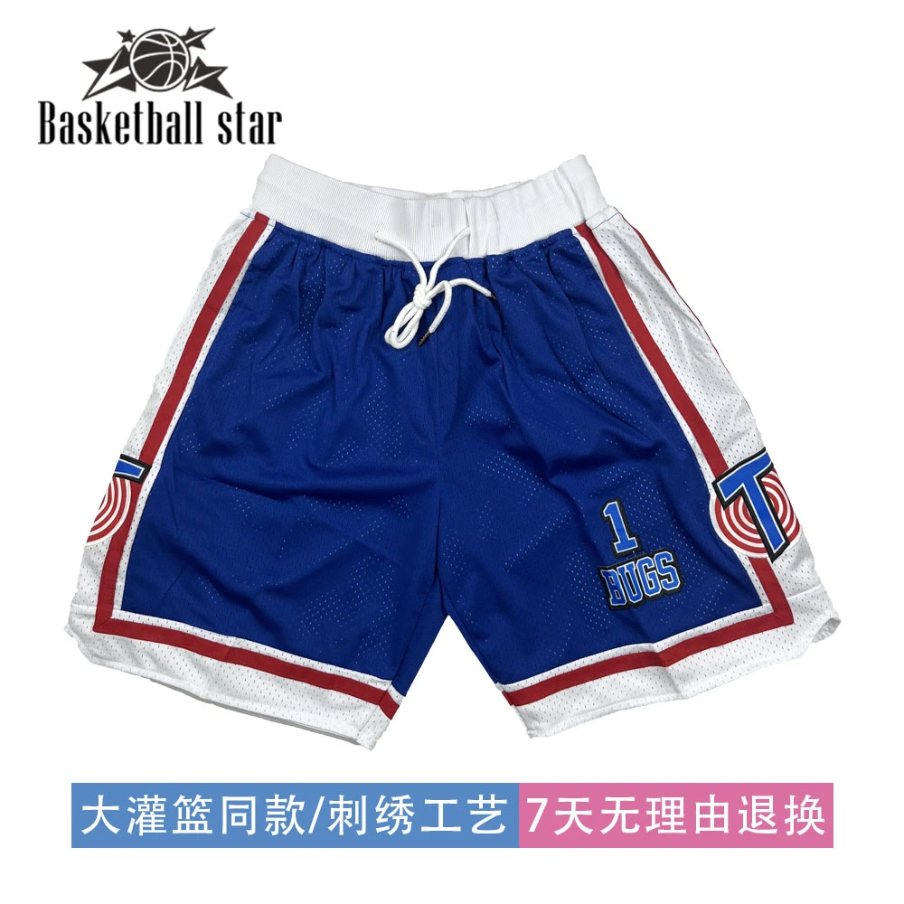 大灌篮同款短裤运动复古宽松刺绣五分裤篮球裤夏季速干训练健身