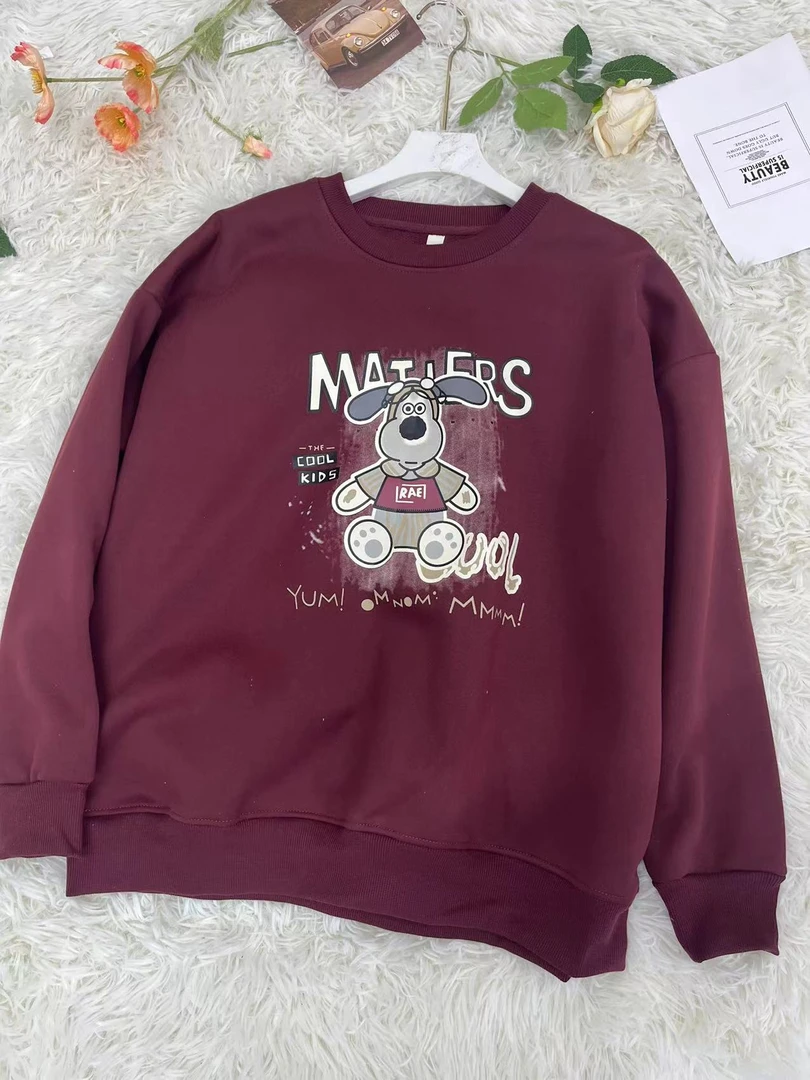 女士圆领加绒卫衣 668-2 -J