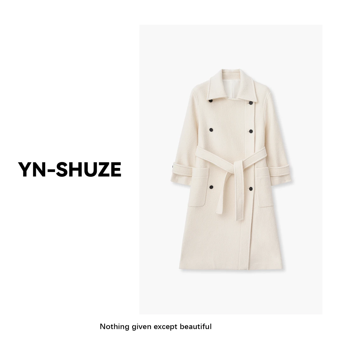 YN-SHUZE【白月香颂】秋冬高定翻领毛呢大衣外套SZ-YNB-24EG1587