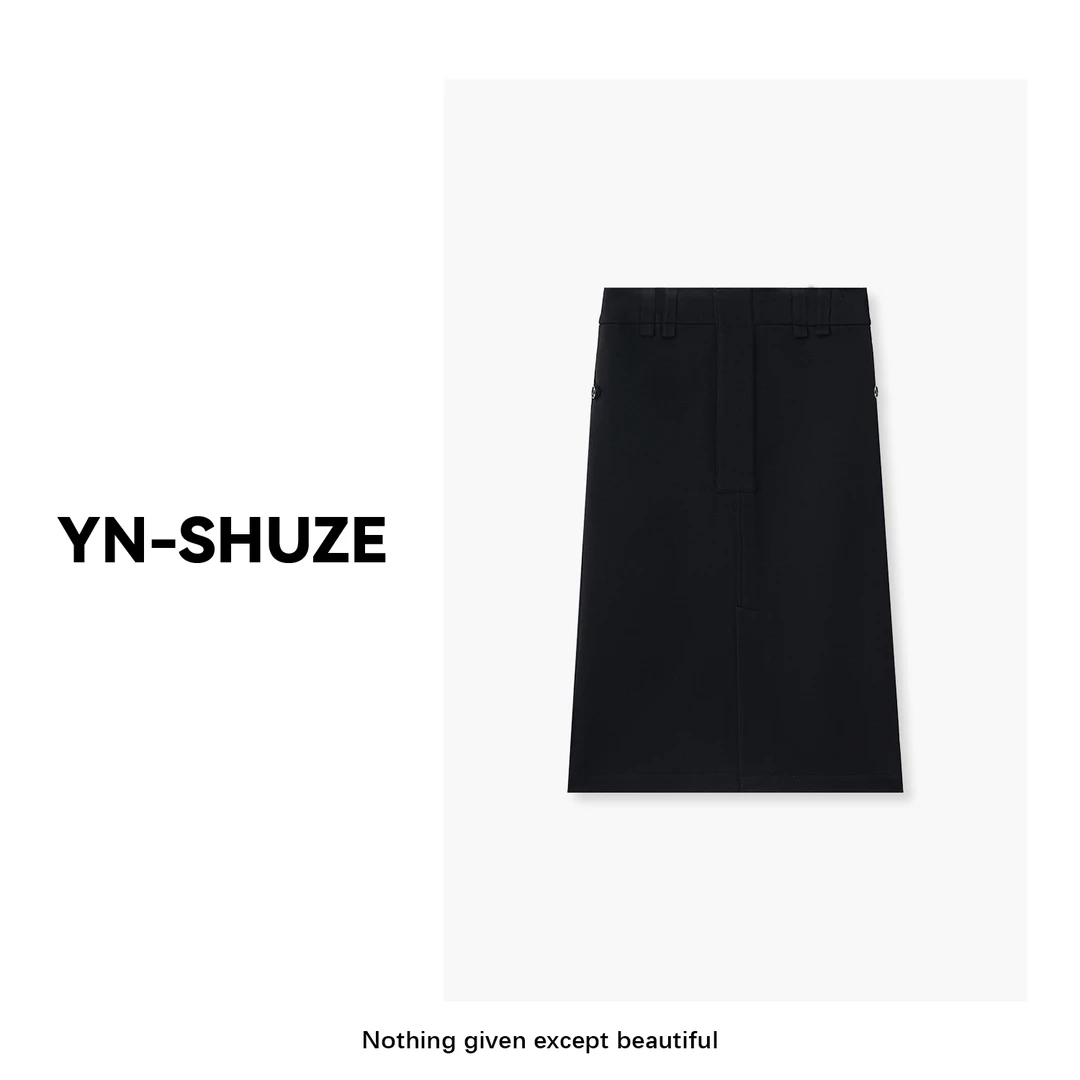 【曲线韵】设计师高定气质开叉半身裙SZ-YNC-2024214