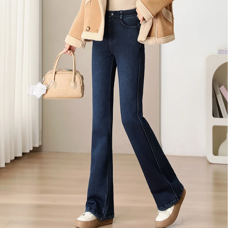 【程总专属】宝娜斯2024秋冬九防2.0休闲百搭时尚牛仔微喇裤女7705