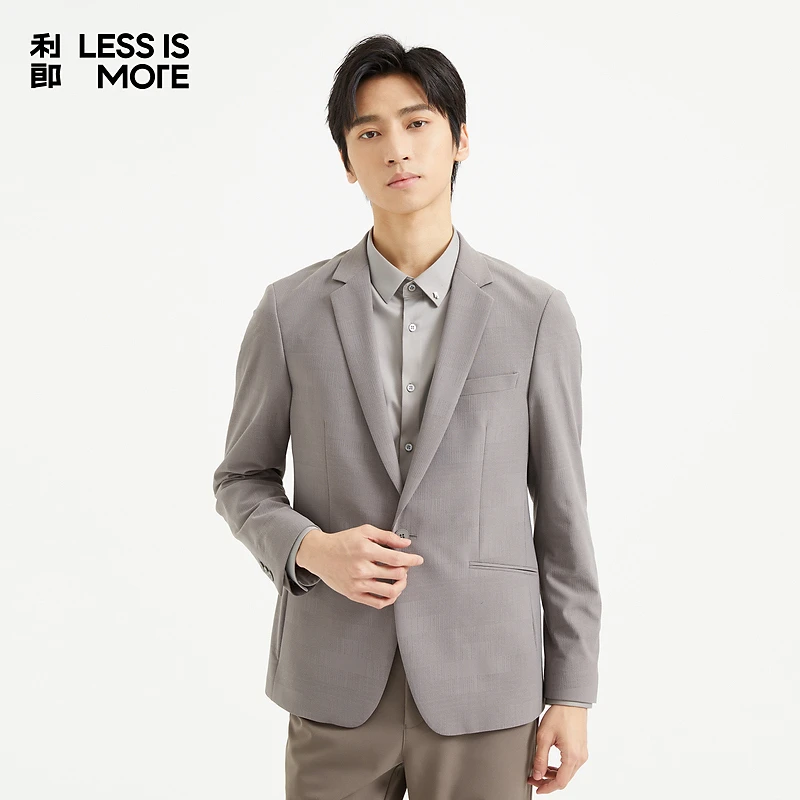 利郎[轻感针织]西装简约休闲大气单西挺括有型商务通勤男士外套