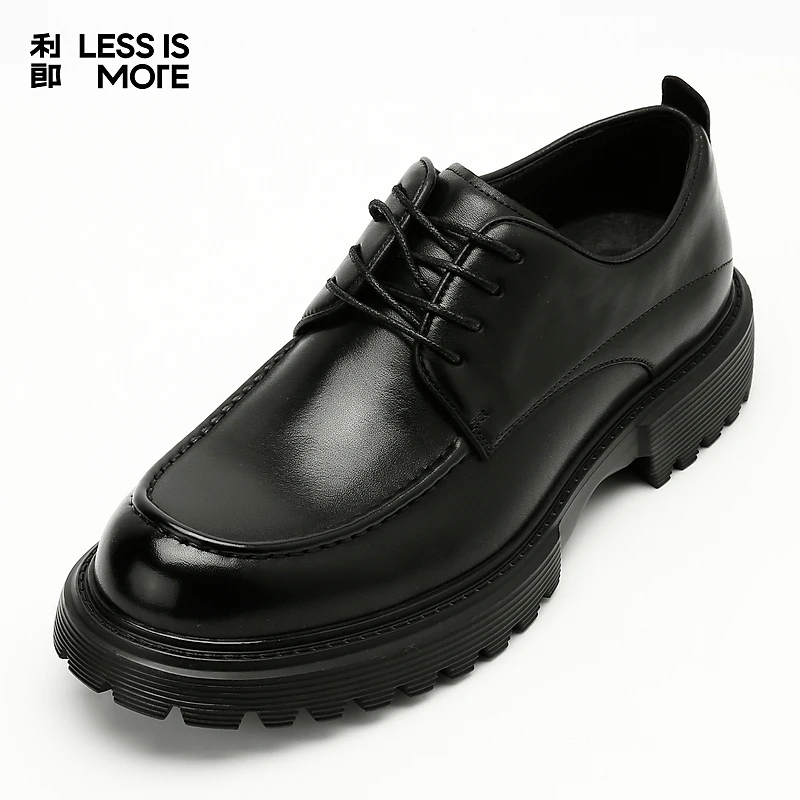 [商场同款]利郎LESSISMORE休闲舒适皮鞋冬季百搭简约商务圆头鞋男
