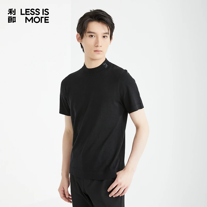 利郎【柔软亲肤】针织半高领纯色日常通勤百搭羊毛衫男士冬季内搭