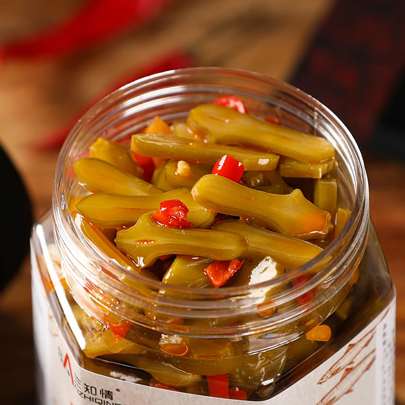 三知情 剁椒刀豆248克/瓶 入坛腌制微辣开味新鲜下饭菜香辣香脆