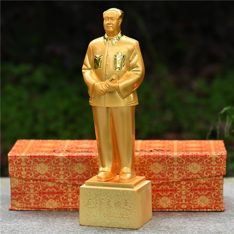毛主席铜像全身金色合金材质毛爷爷雕塑像办公室客厅家居摆件礼品