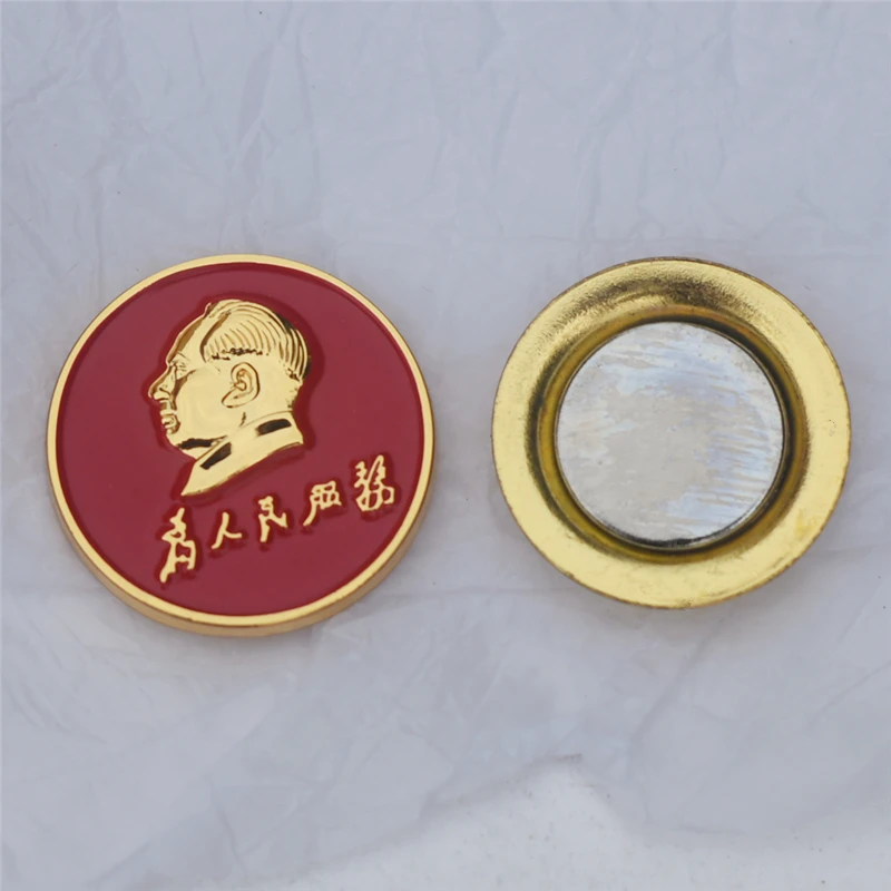 铜合金胸针 毛主席像章红色时尚磁铁徽章胸章毛爷爷伟人纪念章