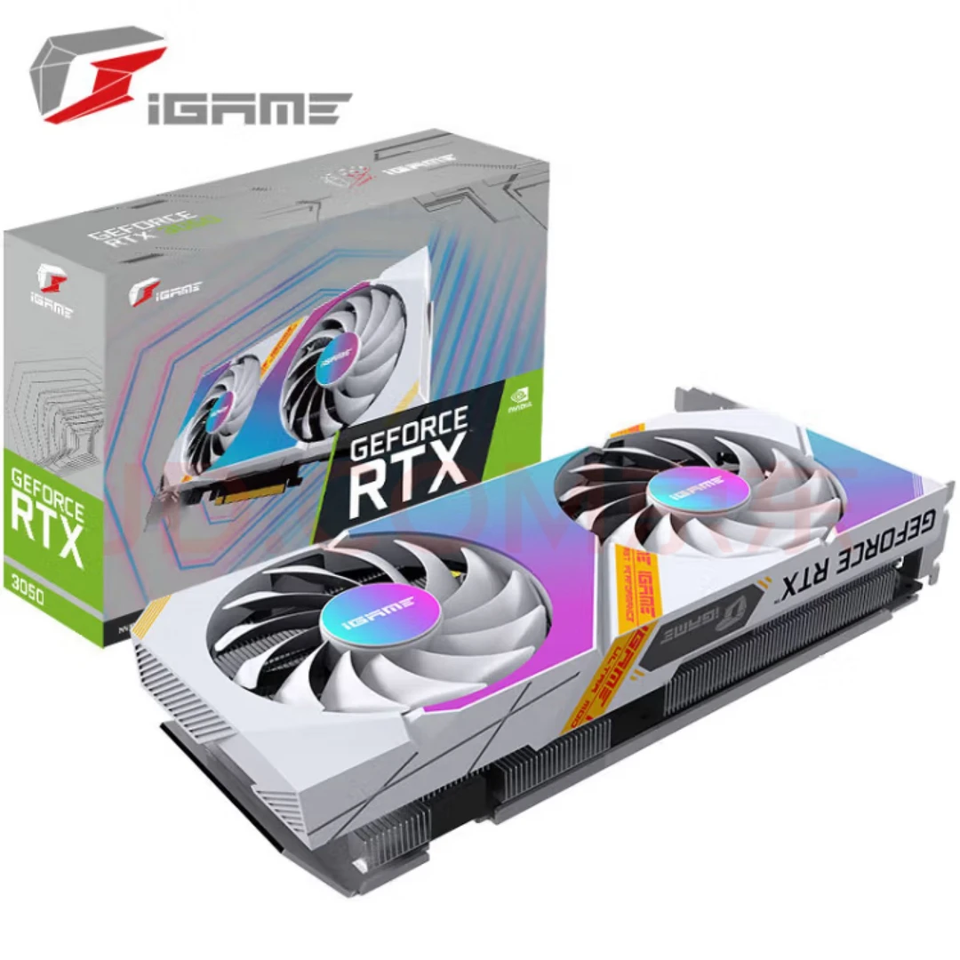 ￼七彩虹（Colorful）iGame RTX3050UltraWDUOOC8G显卡白色电竞元气