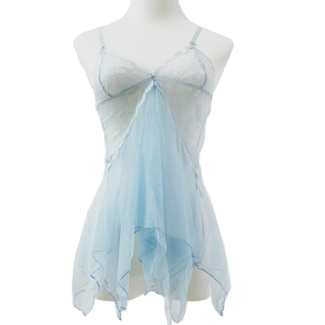 纯欲心动情趣制服高开叉诱惑情激战袍粉红色情侣诱惑睡裙绑带薄款