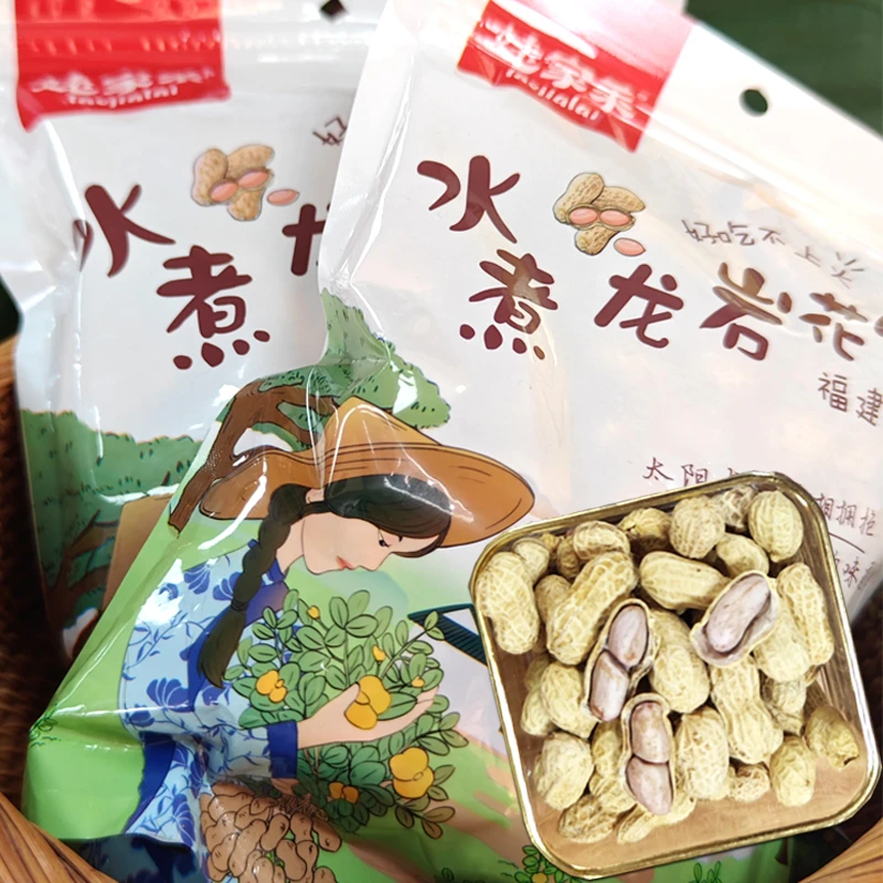 姥家来龙岩连城农家原味水煮花生味道鲜甜传统日晒白衣花生好吃