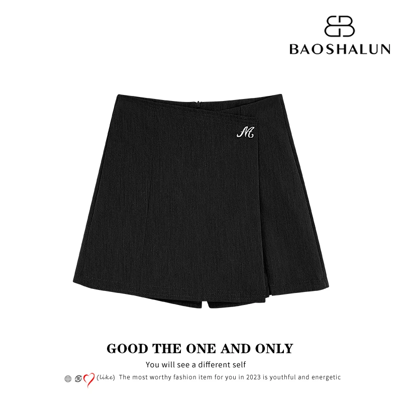 SANQIAN ·宋三千时尚高级设计感不规则半身裙裤103299