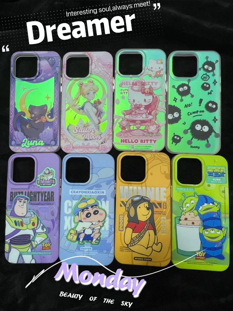 可爱巴斯少女适用iPhone15/14promax手机壳13炫彩磨砂面12卡通壳