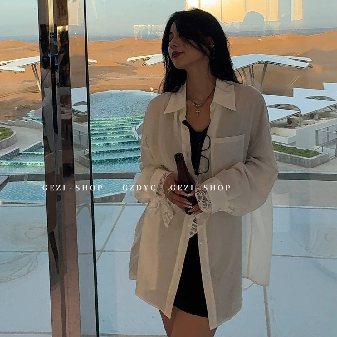 【鸽子的衣橱】余晖 设计感原创纯色小众修身高级休闲气质薄款衬衫