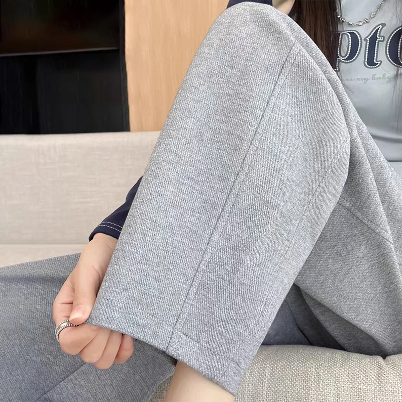 孕妇裤春季运动裤无托腹抽绳裤卫裤小个子奶奶裤直筒裤哈伦九分裤