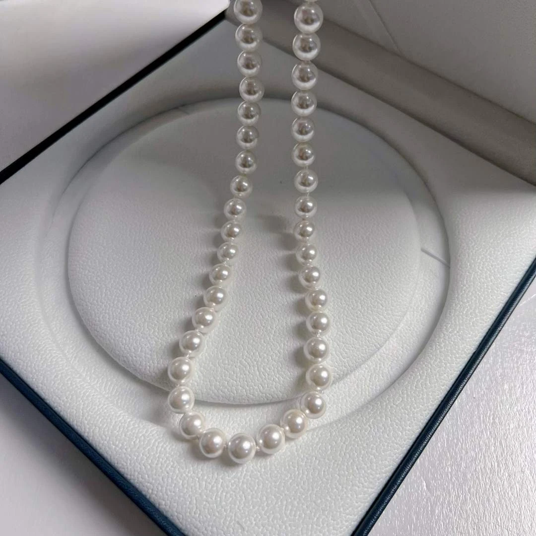 非金属仿珍珠项链 非金属项链   英禾饰品8MM经典百搭款时尚