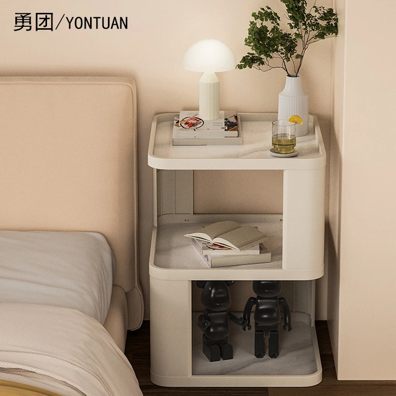 家用卧室床头柜出租屋简约床边茶几柜免安装落地客厅小型收纳柜子