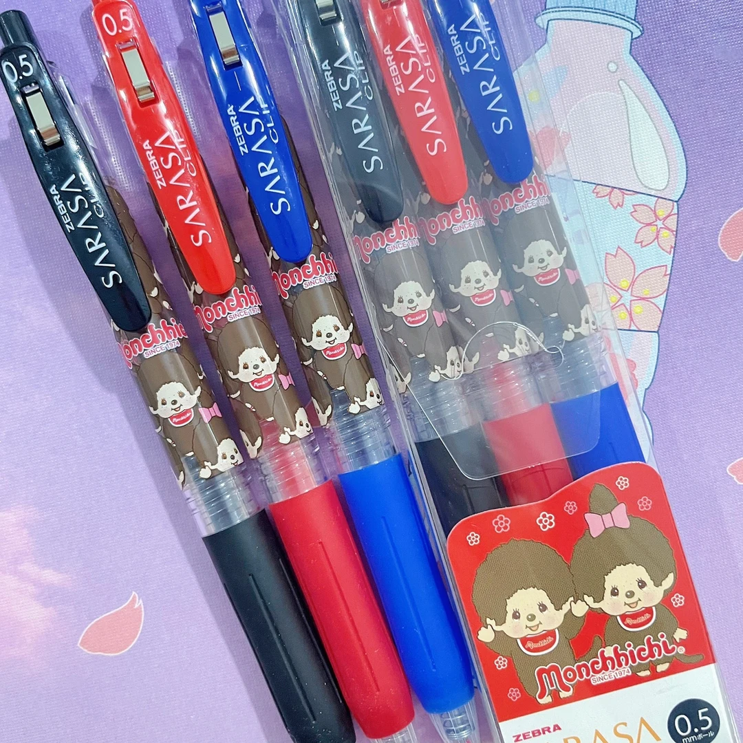 特价现货日本斑马蒙奇奇限定款黑笔熊本熊红笔速干黑色中性笔0.5