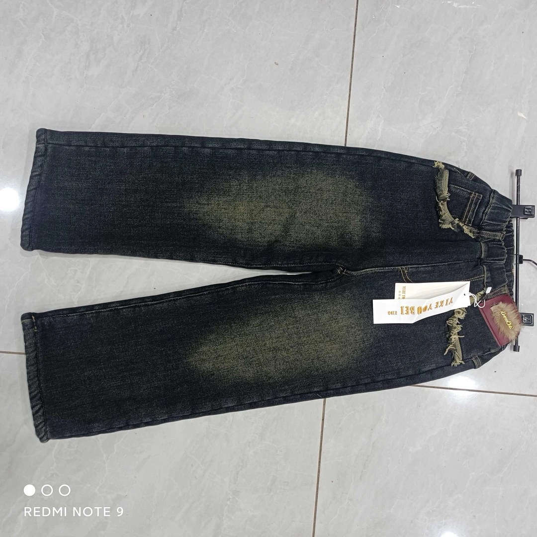 家有儿女牛仔裤直筒加绒