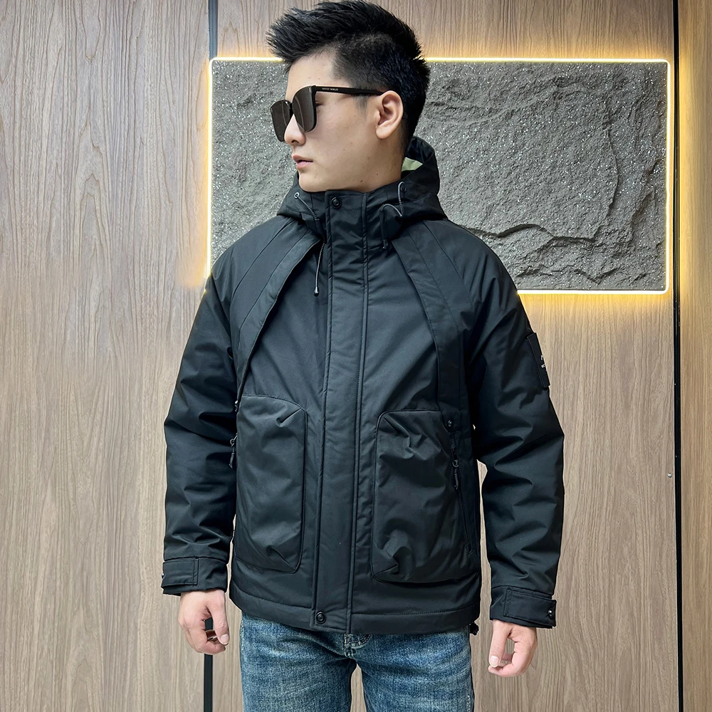 美式棉服冲锋衣外套男士秋冬季新款潮牌休闲百搭加厚工装夹克外套