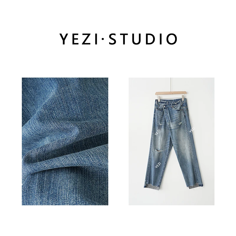 吸睛裤--解构立裁斜门襟古朴原牛直筒裤24322426