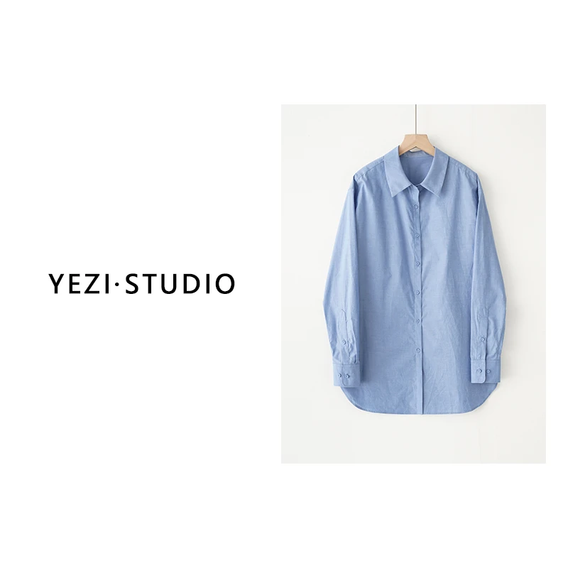 【缪蓝】衬衫领知识分子百百棉定织色织衬衫24316210