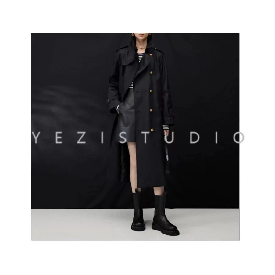 【叶子定制】英伦风高端气质显瘦长款风衣22315505