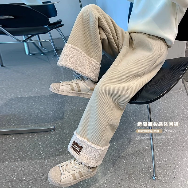 儿童卫裤冬季加绒女童裤子秋冬款2025新款女孩大童冬装加厚一体绒