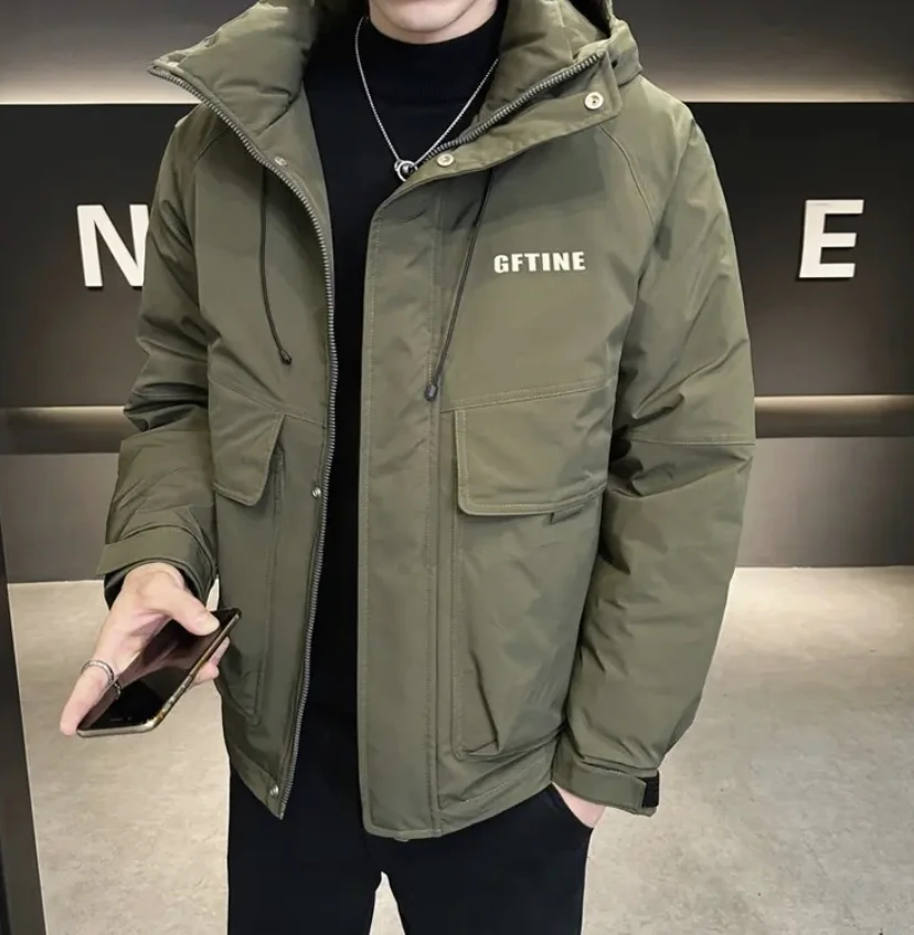 【刘哥严选新国标】5702秋冬新款时尚百搭拉链潮流立领羽绒服外套