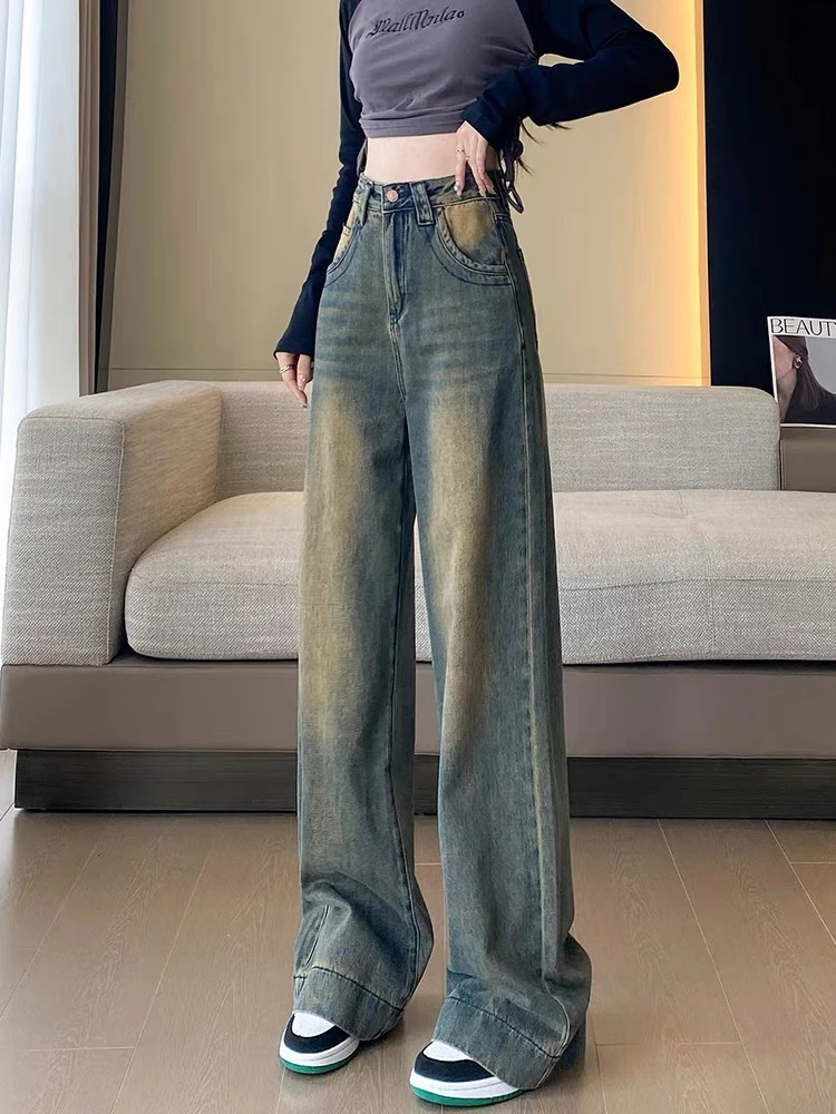 2025 春款拖地直桶裤显瘦